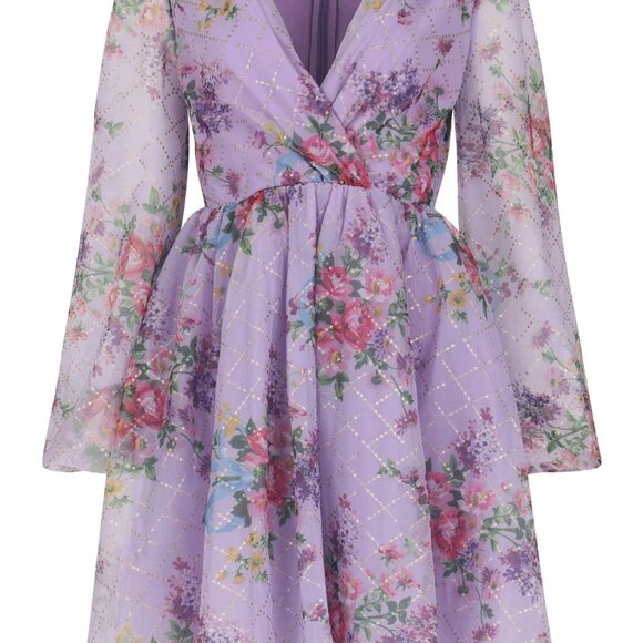 NWT JessaKae Gretel Dress - Size 1XL - Purple Lavender Floral Mini - Picture 2 of 9